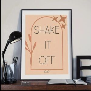 💛1pcs Canvas Wall Art Decor Music Lyrics Poster Taylor Inspired Shake It Off